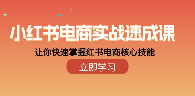 小红书电商实战速成课，让你快速掌握红书电商核心技能（28课）-天孤无涯网