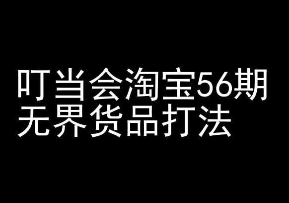 叮当会淘宝56期：无界货品打法-淘宝开店教程-天孤无涯网