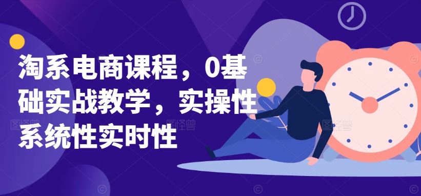 淘系电商课程，0基础实战教学，实操性系统性实时性-天孤无涯网