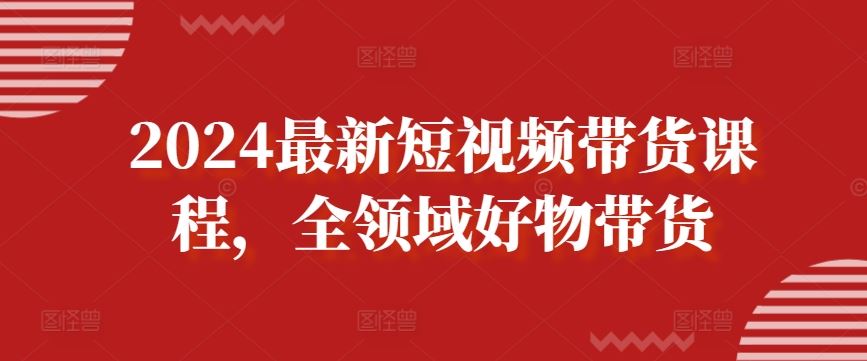 2024最新短视频带货课程，全领域好物带货-天孤无涯网