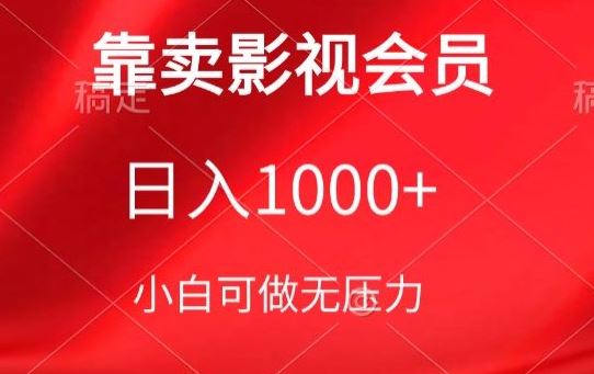 靠卖影视会员，日入1000+，落地保姆级教程，新手可学【揭秘】-天孤无涯网