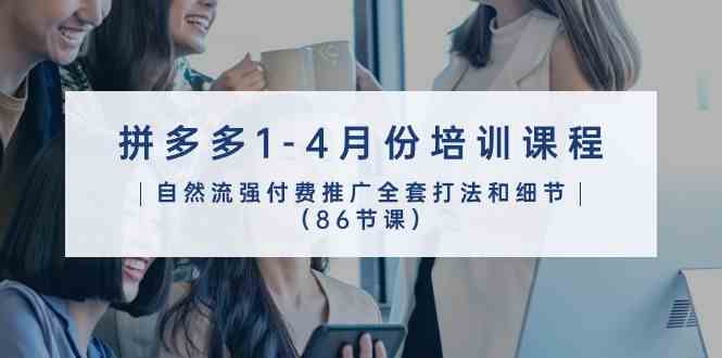 拼多多1-4月份培训课程，自然流强付费推广全套打法和细节（86节课）-天孤无涯网