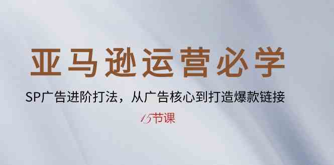 亚马逊运营必学： SP广告进阶打法，从广告核心到打造爆款链接（15节课）-天孤无涯网