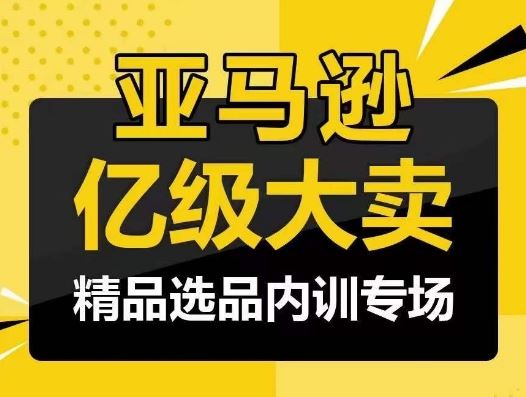 亚马逊亿级大卖-精品选品内训专场，亿级卖家分享选品成功之道-天孤无涯网