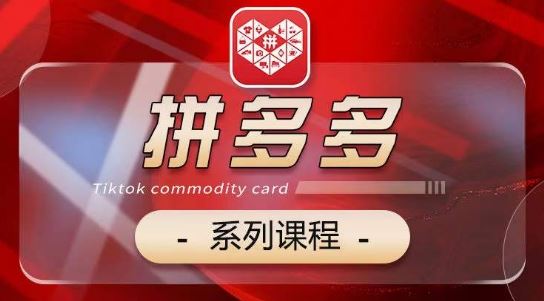 2024拼多多系列课，【基础】【运营】【活动】【推广】【玩法】5大模块-天孤无涯网