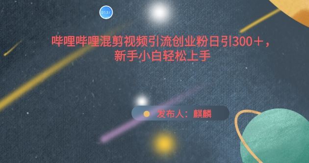 哔哩哔哩混剪视频引流创业粉日引300+，新手小白轻松上手【揭秘】-天孤无涯网