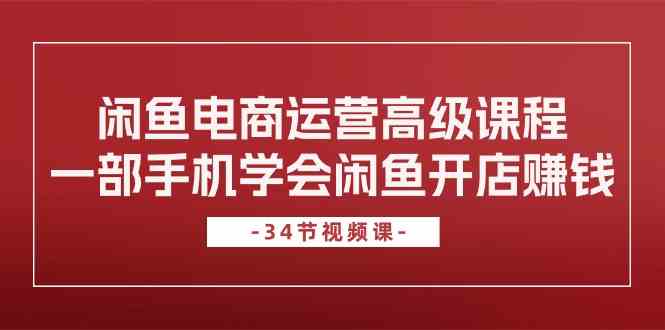 闲鱼电商运营高级课程，一部手机学会闲鱼开店赚钱（34节课）-天孤无涯网