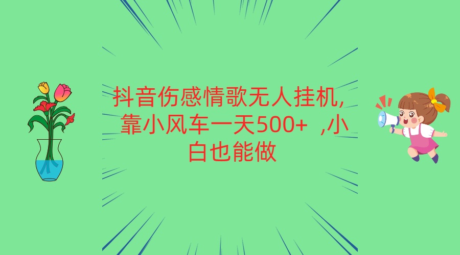 抖音伤感情歌无人挂机 靠小风车一天500+  小白也能做-天孤无涯网
