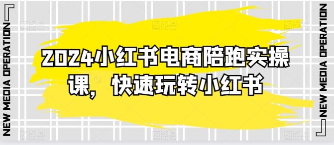 2024小红书电商陪跑实操课，快速玩转小红书，超过20节精细化课程-天孤无涯网