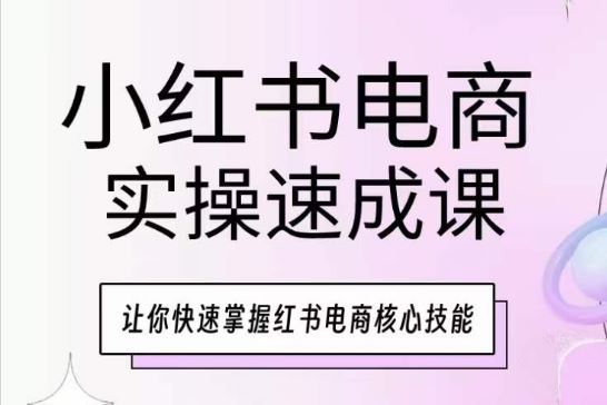 小红书电商实操速成课，让你快速掌握红书电商核心技能-天孤无涯网