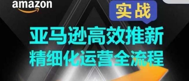 亚马逊高效推新精细化运营全流程，全方位、快速拉升产品排名和销量!-天孤无涯网