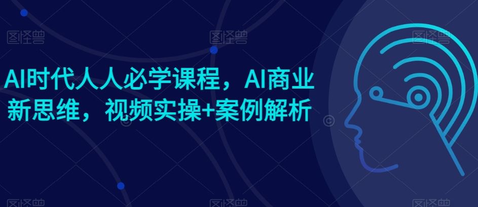 AI时代人人必学课程，AI商业新思维，视频实操+案例解析【赠AI商业爆款案例】-天孤无涯网
