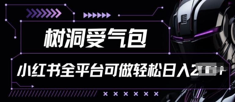 小红书等全平台树洞受气包项目，轻松日入一两张【揭秘】-天孤无涯网