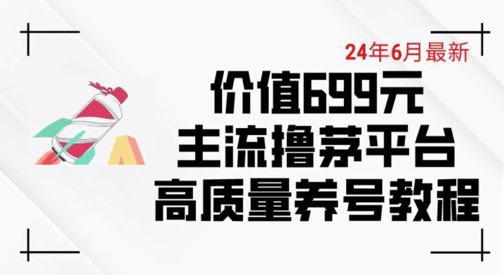 6月最新价值699的主流撸茅台平台精品养号下车攻略【揭秘】-天孤无涯网