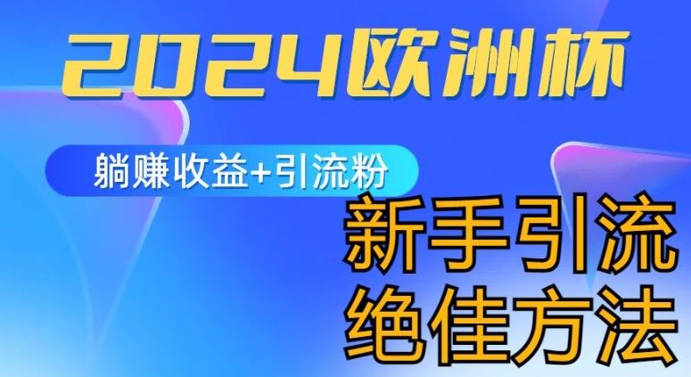 2024欧洲杯风口的玩法及实现收益躺赚+引流粉丝的方法，新手小白绝佳项目【揭秘】-天孤无涯网