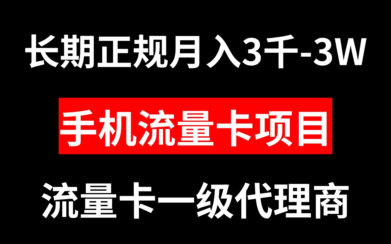（8311期）手机流量卡代理月入3000-3W长期正规项目-天孤无涯网