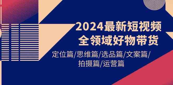 （9818期）2024最新短视频全领域好物带货 定位篇/思维篇/选品篇/文案篇/拍摄篇/运营篇-天孤无涯网