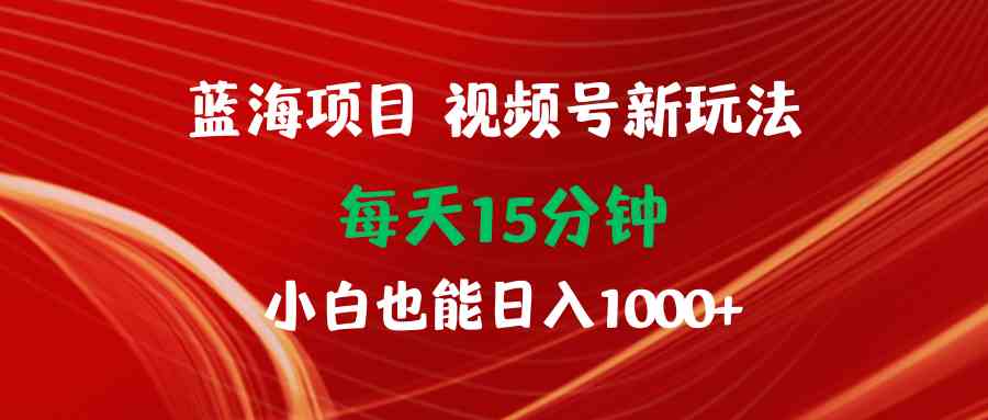 （9813期）蓝海项目视频号新玩法 每天15分钟 小白也能日入1000+-天孤无涯网