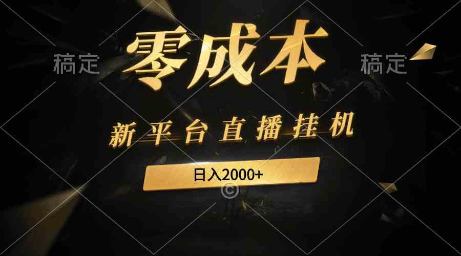 （9841期）新平台直播挂机最新玩法，0成本，不违规，日入2000+-天孤无涯网