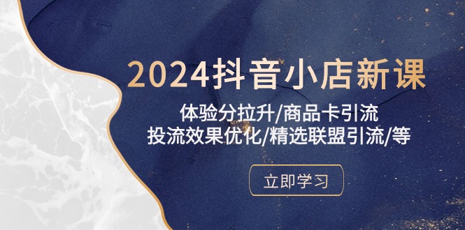 （10206期）2024抖音小店新课，体验分拉升/商品卡引流/投流效果优化/精选联盟引流/等-天孤无涯网