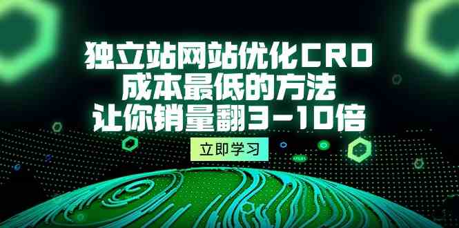 （10173期）独立站网站优化CRO，成本最低的方法，让你销量翻3-10倍（5节课）-天孤无涯网