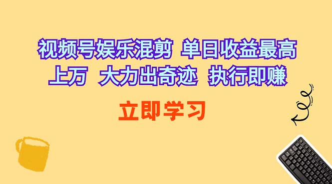 （10122期）视频号娱乐混剪  单日收益最高上万   大力出奇迹   执行即赚-天孤无涯网