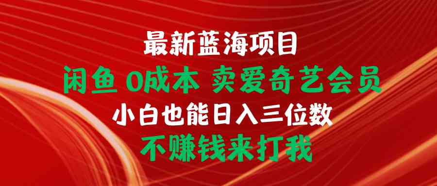 （10117期）最新蓝海项目 闲鱼0成本 卖爱奇艺会员 小白也能入三位数 不赚钱来打我-天孤无涯网