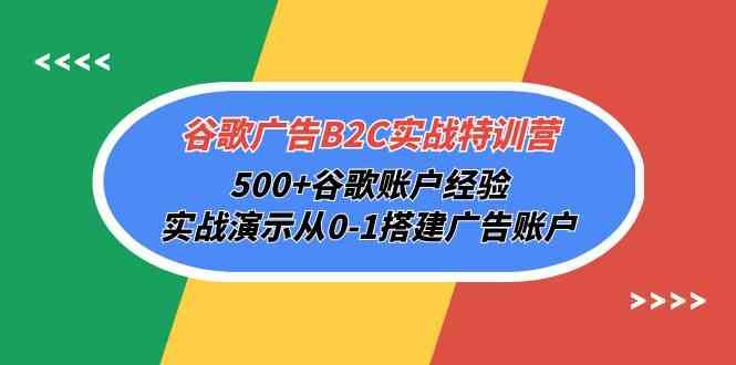 （10096期）谷歌广告B2C实战特训营，500+谷歌账户经验，实战演示从0-1搭建广告账户-天孤无涯网