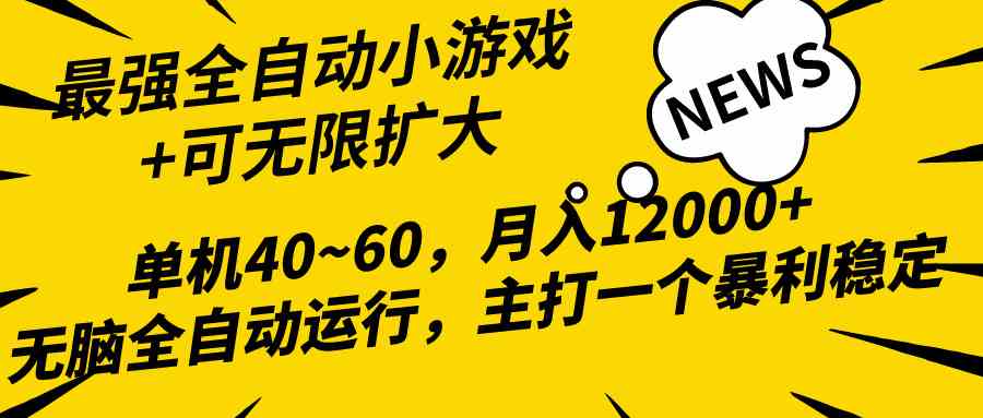 （10046期）2024最新全网独家小游戏全自动，单机40~60,稳定躺赚，小白都能月入过万-天孤无涯网