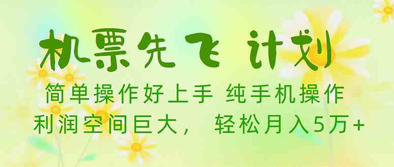 （10038期）机票先飞计划！里程积分兑换机票售卖赚差价，利润空间巨大，小白月入5万+-天孤无涯网
