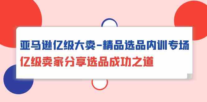 （10034期）亚马逊亿级大卖-精品选品内训专场，亿级卖家分享选品成功之道-天孤无涯网