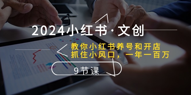 （10440期）2024小红书·文创：教你小红书养号和开店、抓住小风口 一年一百万 (9节课)-天孤无涯网