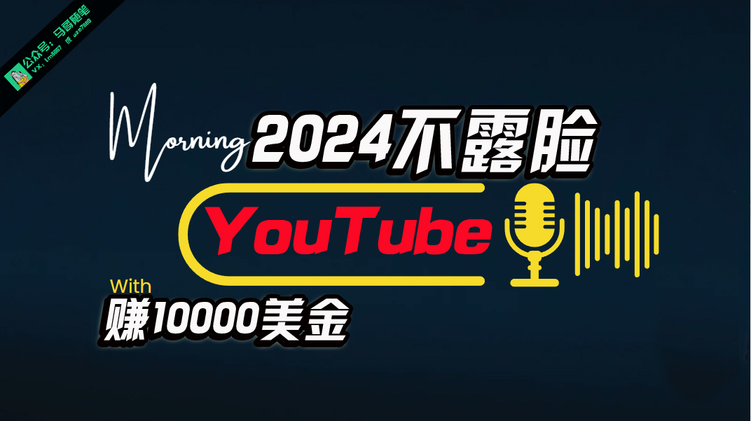 （10348期）AI做不露脸YouTube赚$10000月，傻瓜式操作，小白可做，简单粗暴-天孤无涯网