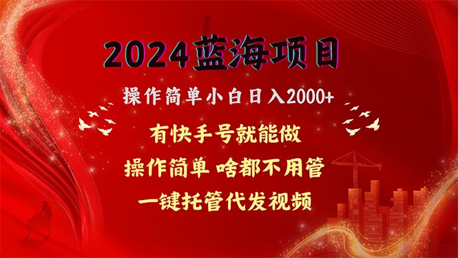 （10693期）2024蓝海项目，网盘拉新，操作简单小白日入2000+，一键托管代发视频，…-天孤无涯网