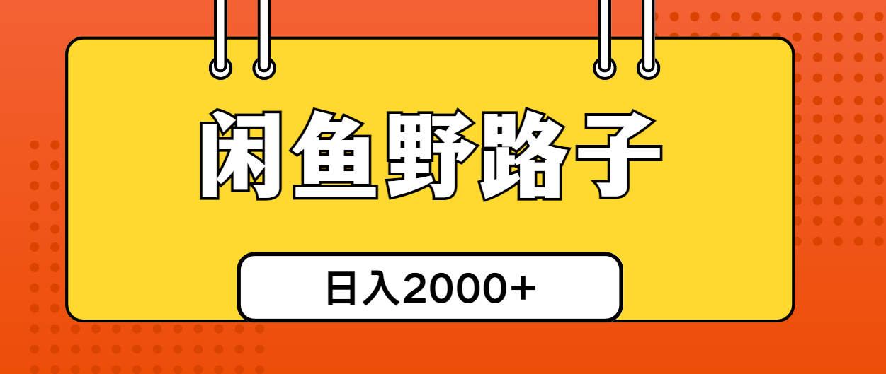 （10679期）闲鱼野路子引流创业粉，日引50+单日变现四位数-天孤无涯网