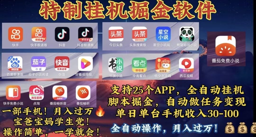 （10703期）月入过万 24小时全自动无脑挂机，操作简单！-天孤无涯网