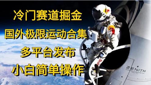 （10745期）冷门赛道掘金，国外极限运动视频合集，多平台发布，小白简单操作-天孤无涯网