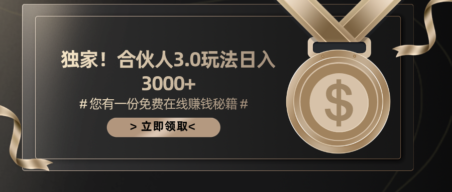 （10727期）游戏合伙人3.0，日入3000+，无限扩大的蓝海项目-天孤无涯网