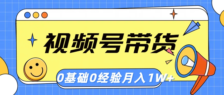 （10723期）视频号轻创业带货，零基础，零经验，月入1w+-天孤无涯网