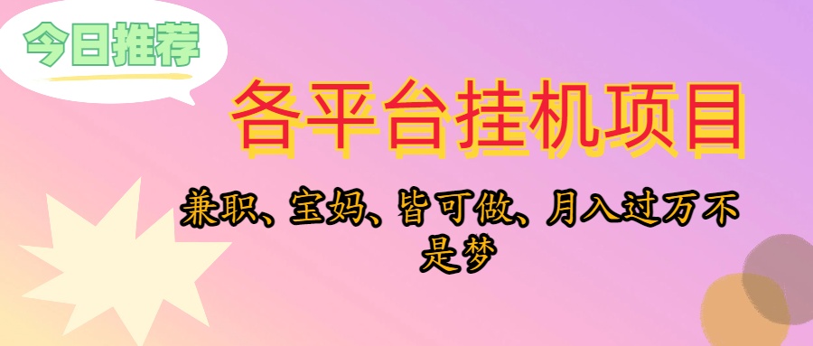 （10642期）靠挂机，在家躺平轻松月入过万，适合宝爸宝妈学生党，也欢迎工作室对接-天孤无涯网