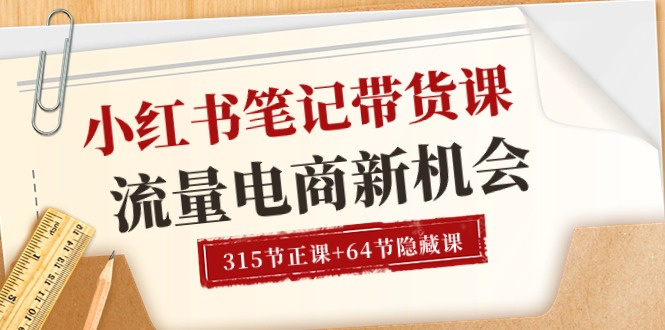 （10940期）小红书-笔记带货课【6月更新】流量 电商新机会 315节正课+64节隐藏课-天孤无涯网