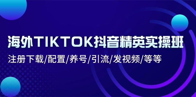 （10998期）海外TIKTOK抖音精英实操班：注册下载/配置/养号/引流/发视频/等等-天孤无涯网