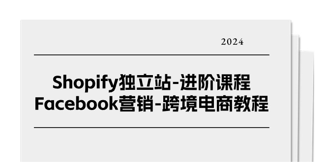 （11043期）Shopify独立站-进阶课程-Facebook营销-跨境电商教程（25节）-天孤无涯网