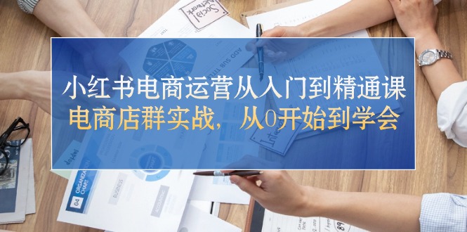 （10937期）小红书电商运营从入门到精通课，电商店群实战，从0开始到学会-天孤无涯网