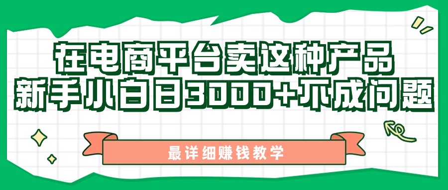 （11206期）最新在电商平台发布这种产品，新手小白日入3000+不成问题，最详细赚钱教学-天孤无涯网