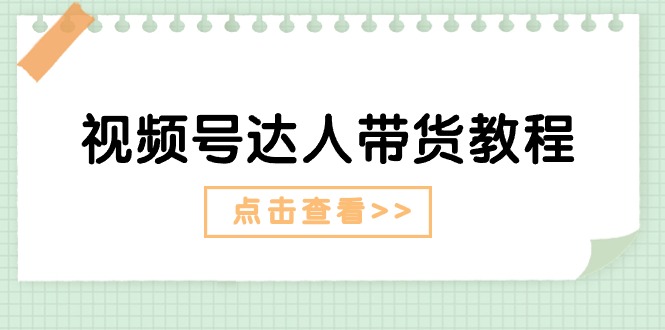 （11162期）视频号达人带货教程：达人剧情打法（长期）+达人带货广告（短期）-天孤无涯网