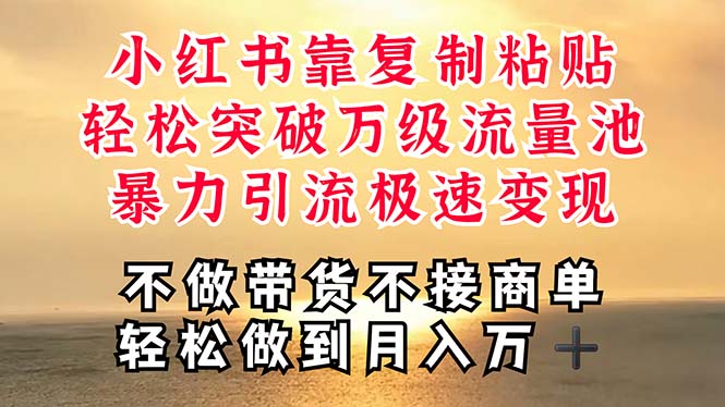 （11139期）深层揭秘小红书，靠复制粘贴，一周突破万级流量池，无脑搬运，暴力引流…-天孤无涯网