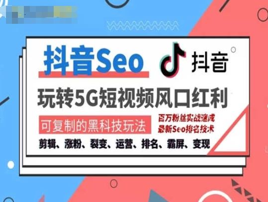 抖音SEO引流培训课程-抓住抖音风口，实现搜索排名，获取精准流量，快速成交变现-天孤无涯网