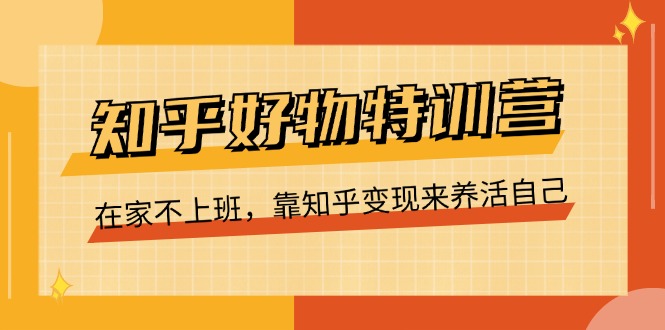 知乎好物特训营，在家不上班，靠知乎变现来养活自己（16节）-天孤无涯网