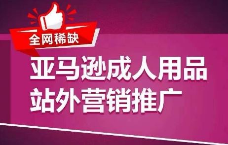 全网稀缺！亚马逊成人用品站外营销推广，​教你引爆站外流量，开启爆单模式-天孤无涯网
